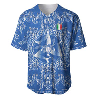 World Football 2026 Italy Custom Baseball Jersey Blue Baroque Trinacria Edition - Wonder Print Shop