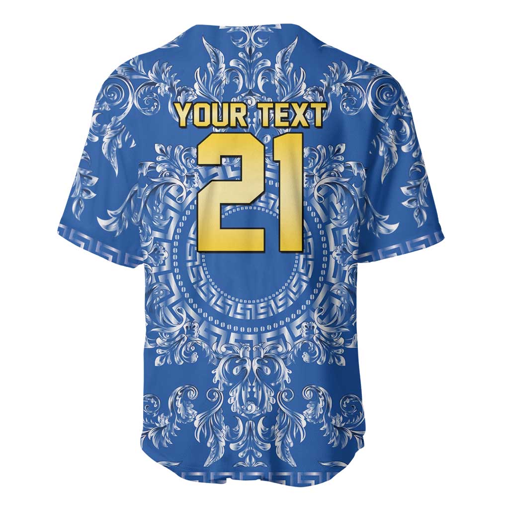World Football 2026 Italy Custom Baseball Jersey Blue Baroque Trinacria Edition - Wonder Print Shop