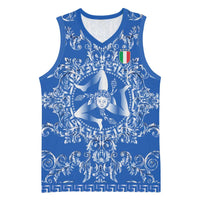 World Football 2026 Italy Custom Basketball Jersey Blue Baroque Trinacria Edition - Wonder Print Shop