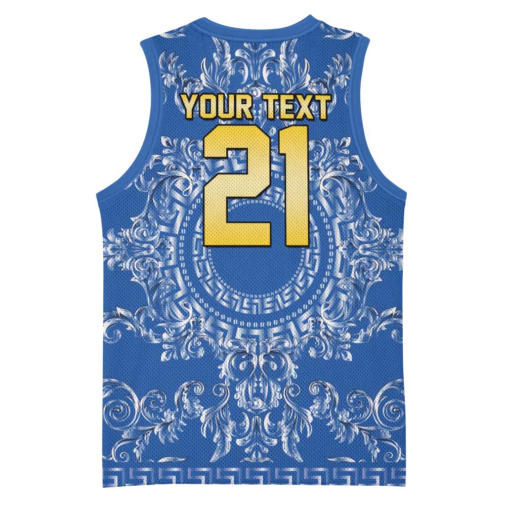 World Football 2026 Italy Custom Basketball Jersey Blue Baroque Trinacria Edition - Wonder Print Shop