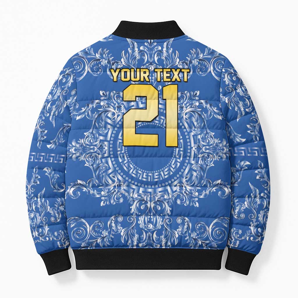 World Football 2026 Italy Custom Bomber Puffer Jacket Blue Baroque Trinacria Edition - Wonder Print Shop