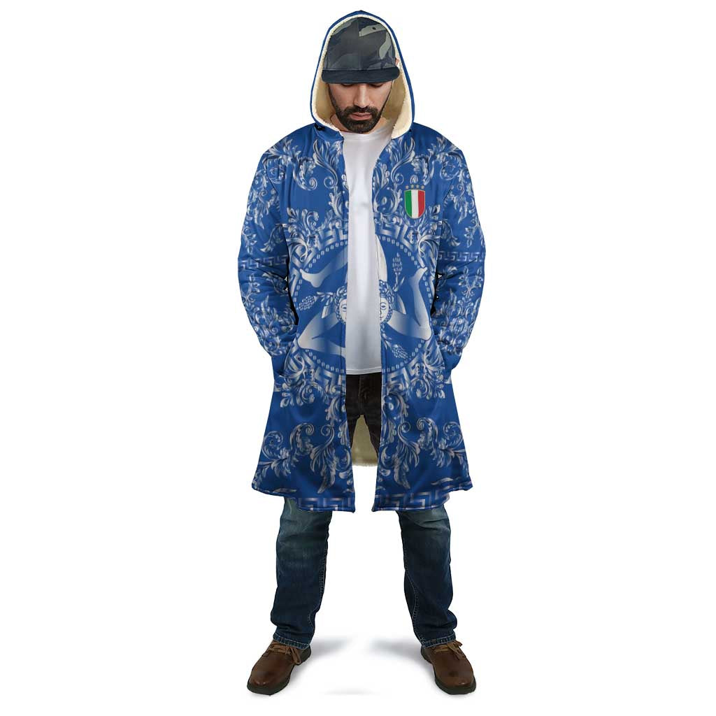 World Football 2026 Italy Custom Cloak Blue Baroque Trinacria Edition - Wonder Print Shop
