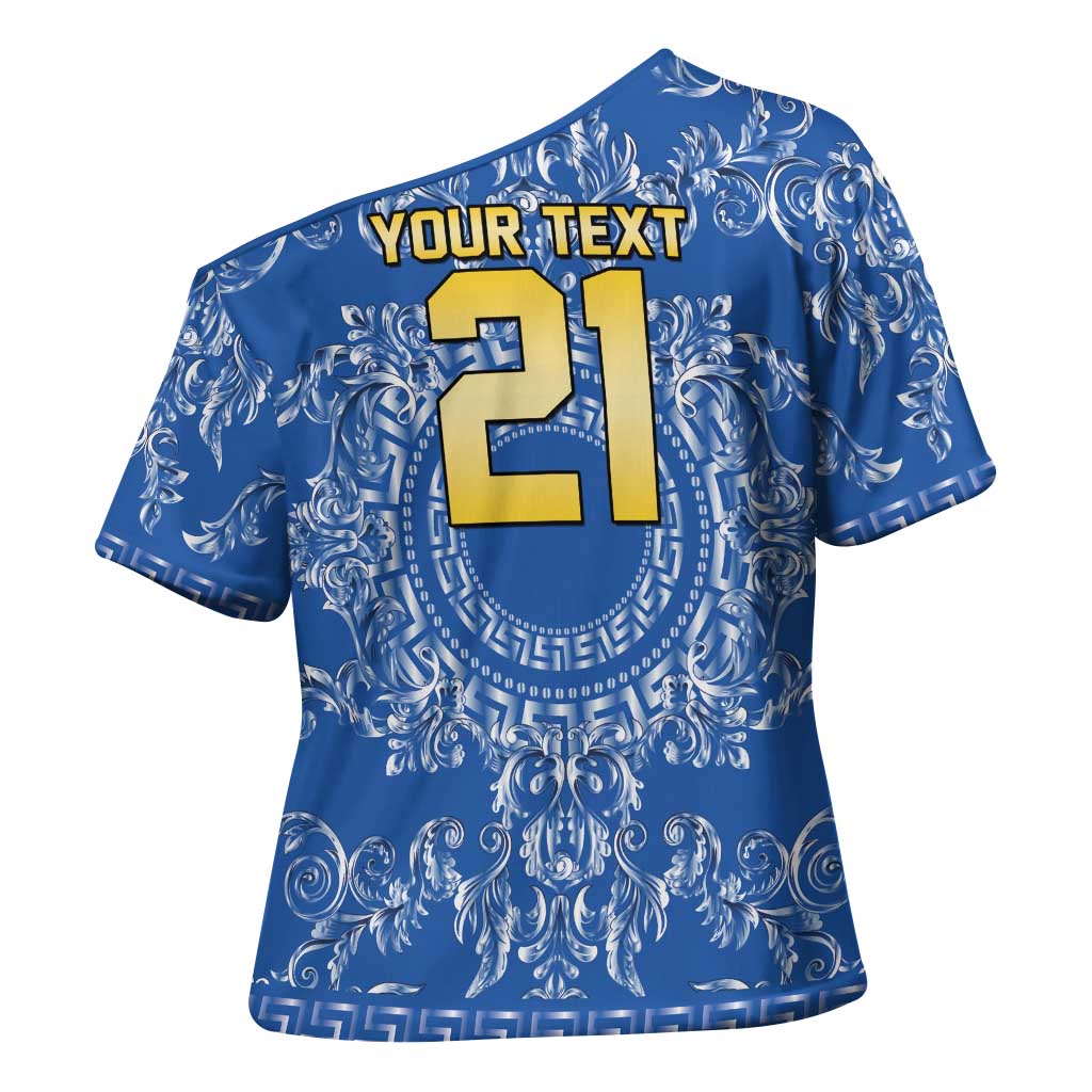 World Football 2026 Italy Custom Cross Shoulder Shirt Blue Baroque Trinacria Edition - Wonder Print Shop