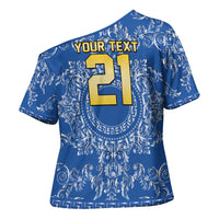 World Football 2026 Italy Custom Cross Shoulder Shirt Blue Baroque Trinacria Edition - Wonder Print Shop