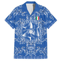 World Football 2026 Italy Custom Hawaiian Shirt Blue Baroque Trinacria Edition - Wonder Print Shop