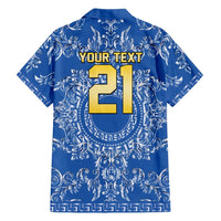 World Football 2026 Italy Custom Hawaiian Shirt Blue Baroque Trinacria Edition - Wonder Print Shop