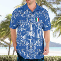 World Football 2026 Italy Custom Hawaiian Shirt Blue Baroque Trinacria Edition - Wonder Print Shop