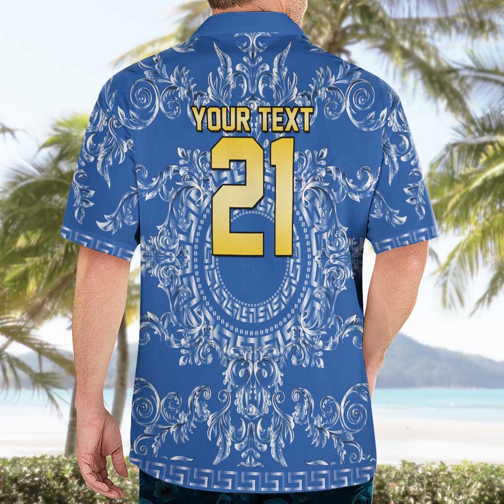 World Football 2026 Italy Custom Hawaiian Shirt Blue Baroque Trinacria Edition - Wonder Print Shop
