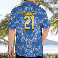 World Football 2026 Italy Custom Hawaiian Shirt Blue Baroque Trinacria Edition - Wonder Print Shop