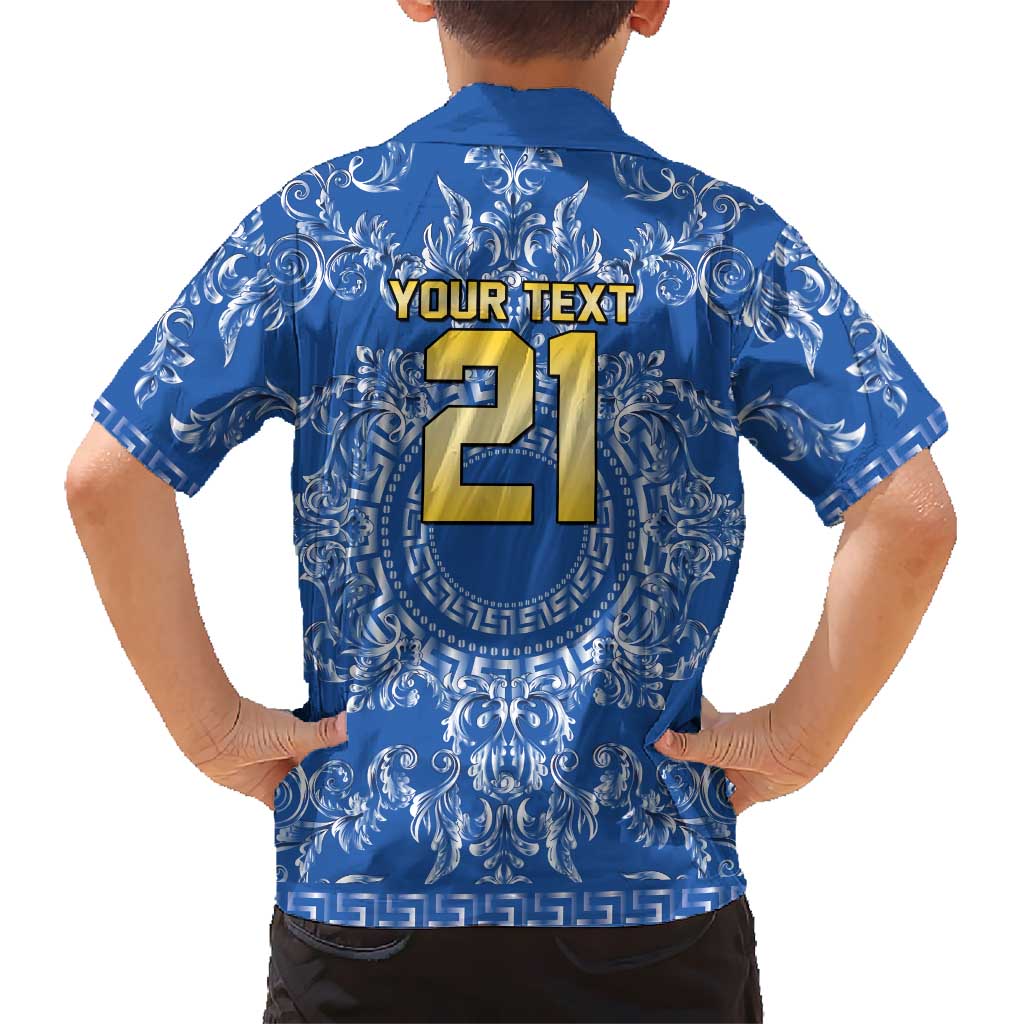 World Football 2026 Italy Custom Hawaiian Shirt Blue Baroque Trinacria Edition - Wonder Print Shop
