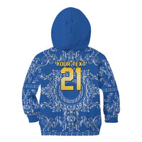 World Football 2026 Italy Custom Kid Hoodie Blue Baroque Trinacria Edition - Wonder Print Shop
