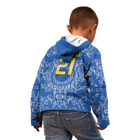 World Football 2026 Italy Custom Kid Hoodie Blue Baroque Trinacria Edition - Wonder Print Shop