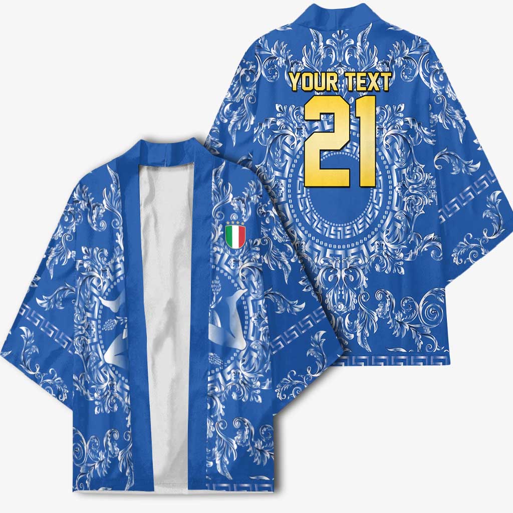 World Football 2026 Italy Custom Kimono Blue Baroque Trinacria Edition - Wonder Print Shop