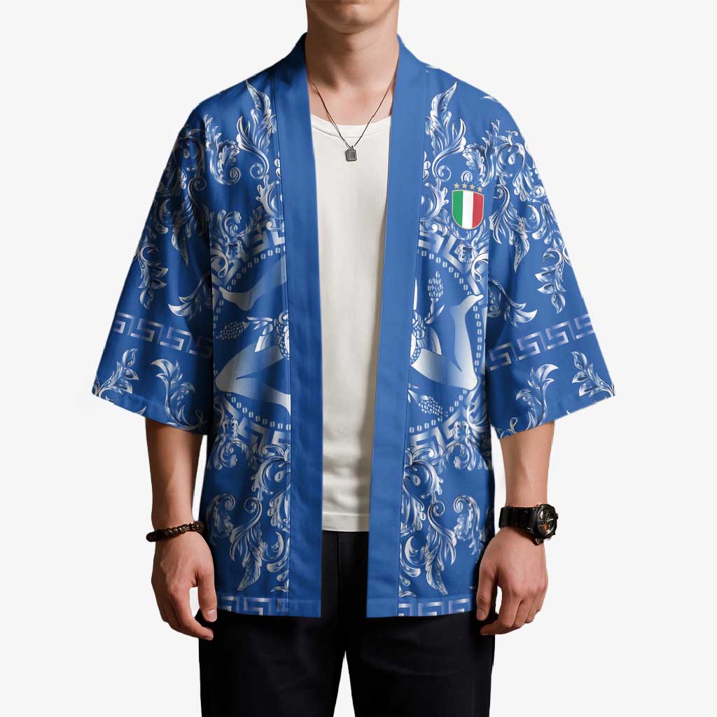 World Football 2026 Italy Custom Kimono Blue Baroque Trinacria Edition - Wonder Print Shop