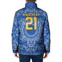 World Football 2026 Italy Custom Padded Jacket Blue Baroque Trinacria Edition - Wonder Print Shop