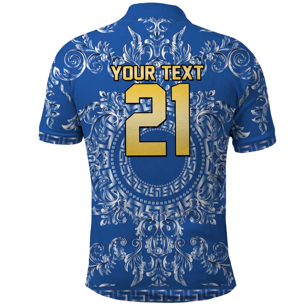 World Football 2026 Italy Custom Polo Shirt Blue Baroque Trinacria Edition - Wonder Print Shop