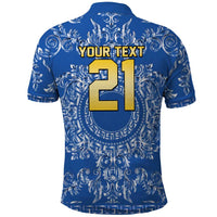 World Football 2026 Italy Custom Polo Shirt Blue Baroque Trinacria Edition - Wonder Print Shop