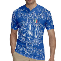 World Football 2026 Italy Custom Rugby Jersey Blue Baroque Trinacria Edition - Wonder Print Shop