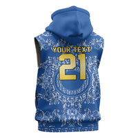 World Football 2026 Italy Custom Sleeveless Hoodie Blue Baroque Trinacria Edition - Wonder Print Shop