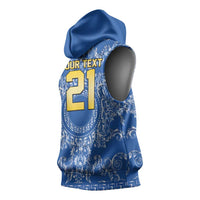 World Football 2026 Italy Custom Sleeveless Hoodie Blue Baroque Trinacria Edition - Wonder Print Shop