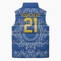 World Football 2026 Italy Custom Sleeveless Puffer Jacket Blue Baroque Trinacria Edition - Wonder Print Shop