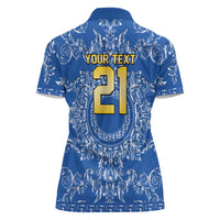 World Football 2026 Italy Custom Women Polo Shirt Blue Baroque Trinacria Edition - Wonder Print Shop
