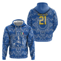 World Football 2026 Italy Custom Zip Hoodie Blue Baroque Trinacria Edition - Wonder Print Shop