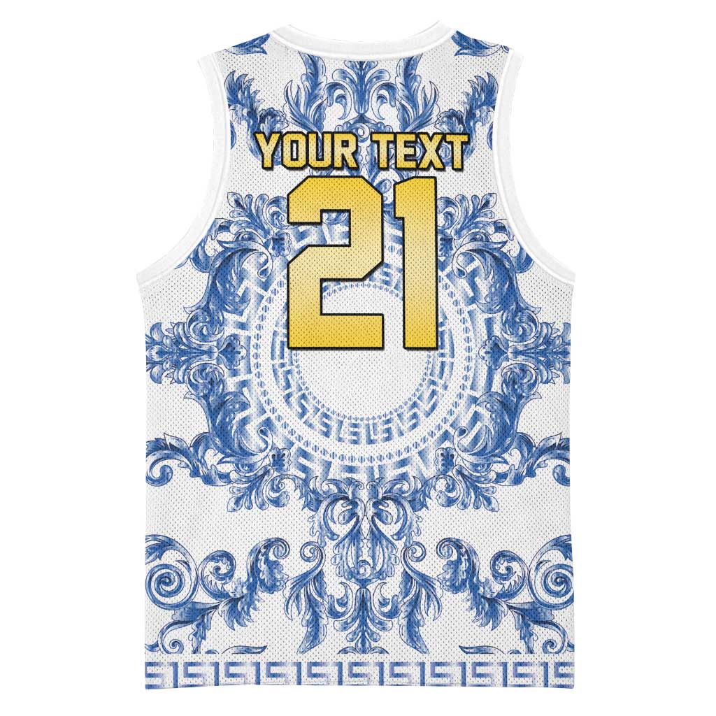 World Football 2026 Italy Custom Basketball Jersey Blue White Baroque Trinacria Edition - Wonder Print Shop
