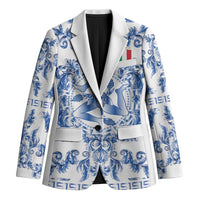 World Football 2026 Italy Custom Blazer Blue White Baroque Trinacria Edition - Wonder Print Shop