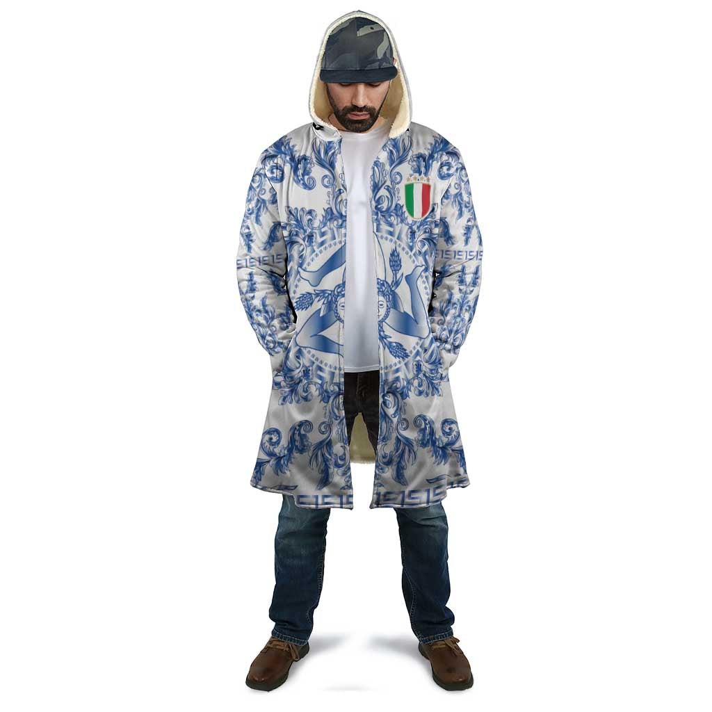 World Football 2026 Italy Custom Cloak Blue White Baroque Trinacria Edition - Wonder Print Shop