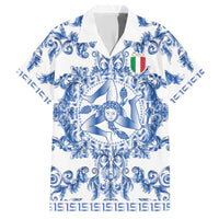 World Football 2026 Italy Custom Hawaiian Shirt Blue White Baroque Trinacria Edition - Wonder Print Shop