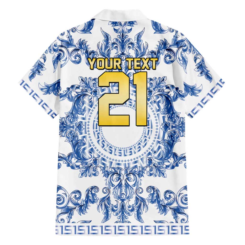 World Football 2026 Italy Custom Hawaiian Shirt Blue White Baroque Trinacria Edition - Wonder Print Shop