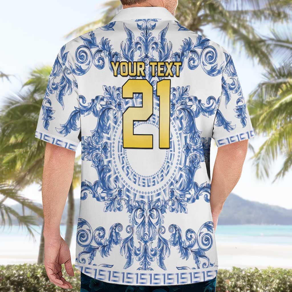 World Football 2026 Italy Custom Hawaiian Shirt Blue White Baroque Trinacria Edition - Wonder Print Shop
