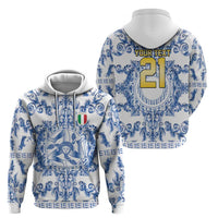 World Football 2026 Italy Custom Hoodie Blue White Baroque Trinacria Edition - Wonder Print Shop