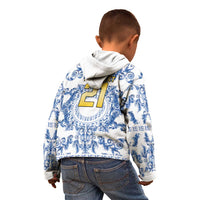 World Football 2026 Italy Custom Kid Hoodie Blue White Baroque Trinacria Edition - Wonder Print Shop