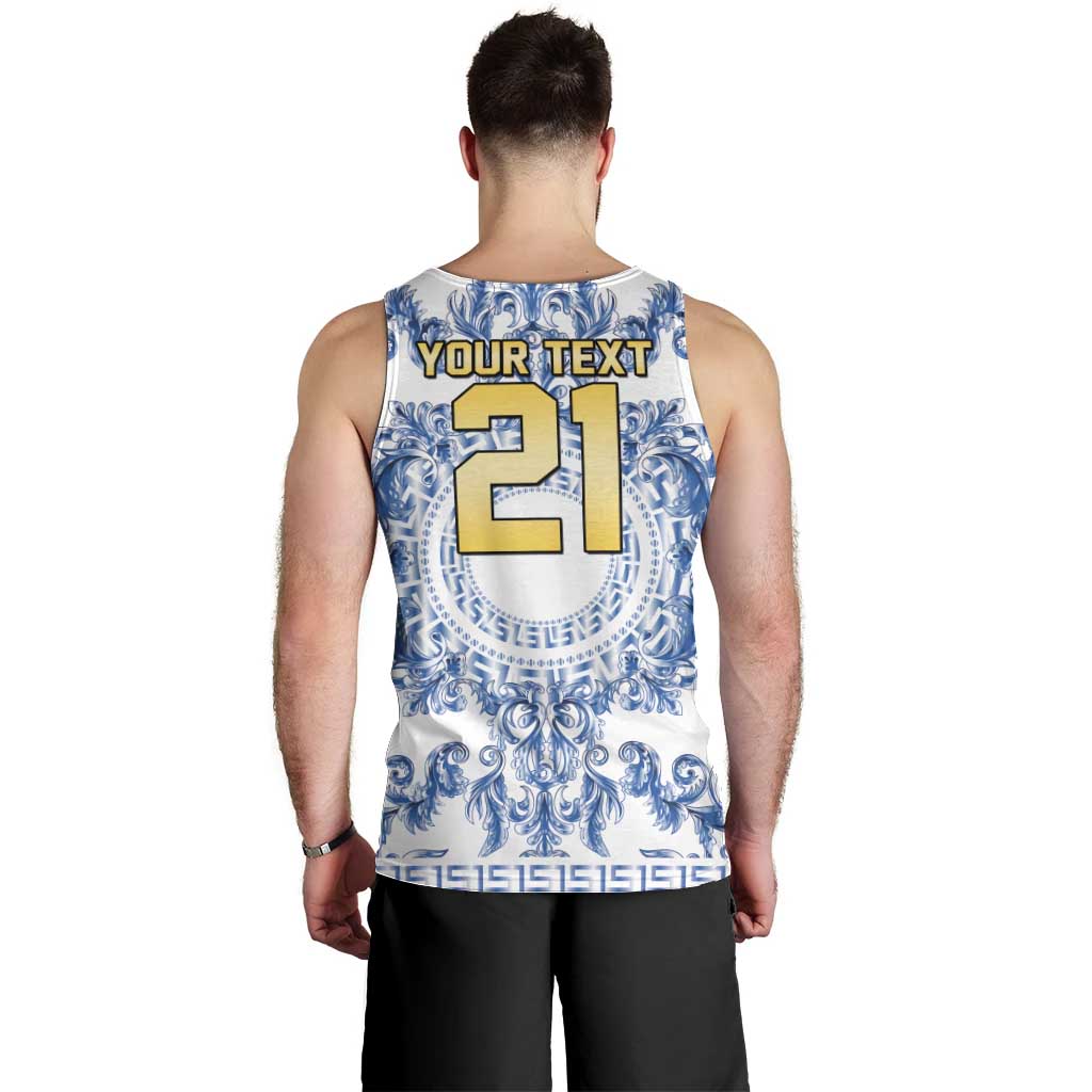 World Football 2026 Italy Custom Men Tank Top Blue White Baroque Trinacria Edition - Wonder Print Shop