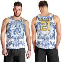 World Football 2026 Italy Custom Men Tank Top Blue White Baroque Trinacria Edition - Wonder Print Shop