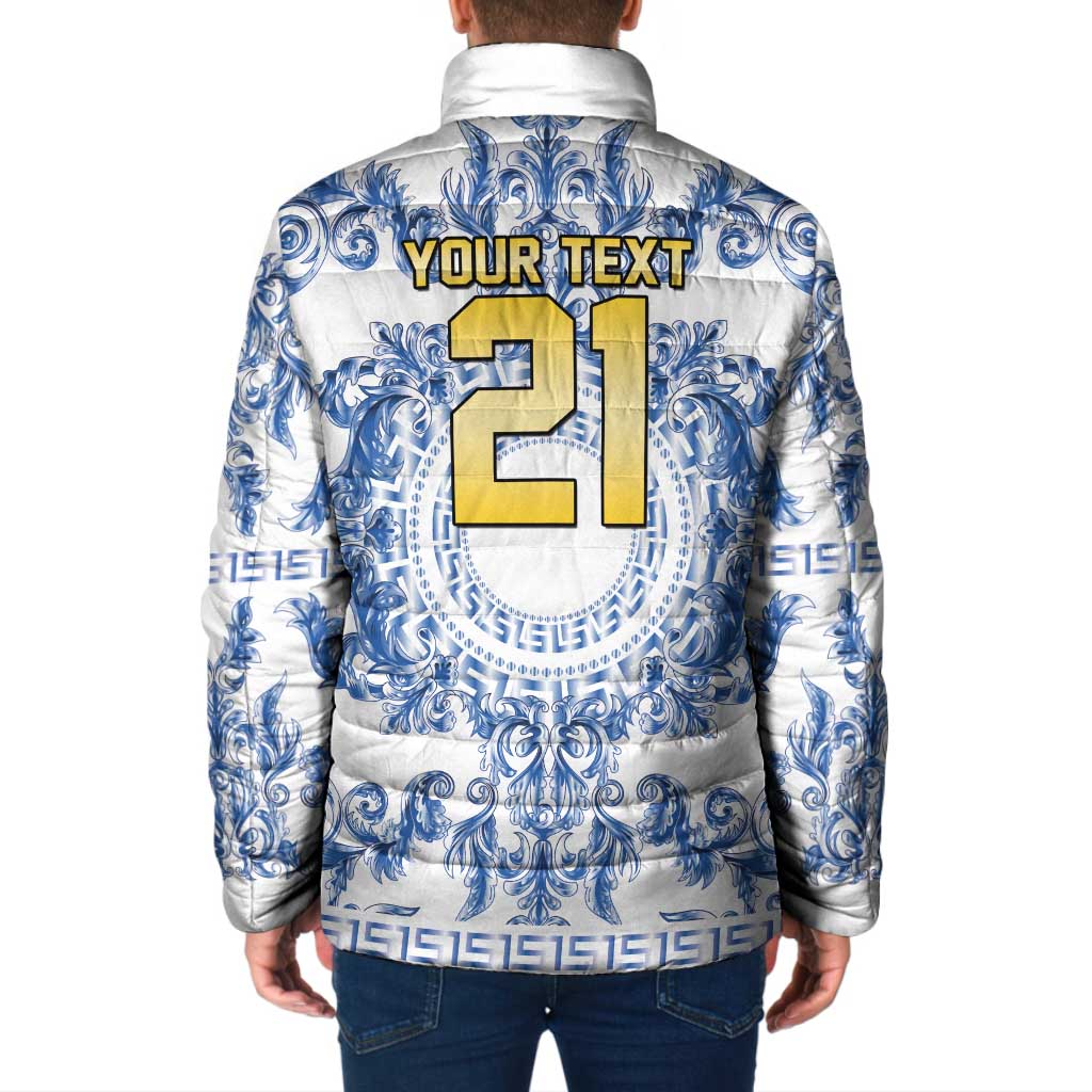 World Football 2026 Italy Custom Padded Jacket Blue White Baroque Trinacria Edition - Wonder Print Shop
