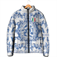 World Football 2026 Italy Custom Padded Jacket Blue White Baroque Trinacria Edition - Wonder Print Shop