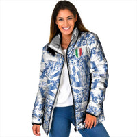 World Football 2026 Italy Custom Padded Jacket Blue White Baroque Trinacria Edition - Wonder Print Shop