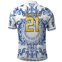 World Football 2026 Italy Custom Polo Shirt Blue White Baroque Trinacria Edition - Wonder Print Shop