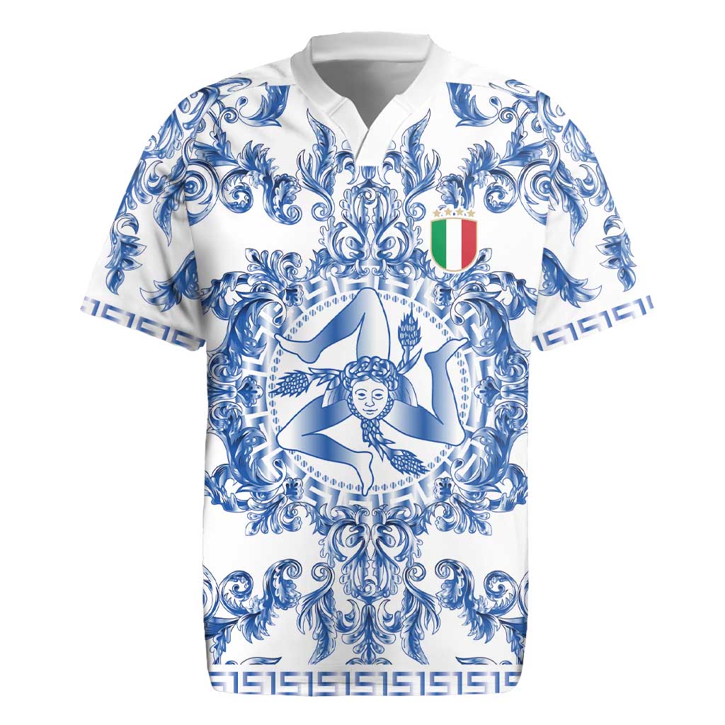 World Football 2026 Italy Custom Rugby Jersey Blue White Baroque Trinacria Edition - Wonder Print Shop