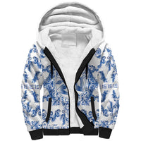 World Football 2026 Italy Custom Sherpa Hoodie Blue White Baroque Trinacria Edition - Wonder Print Shop