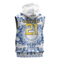 World Football 2026 Italy Custom Sleeveless Hoodie Blue White Baroque Trinacria Edition - Wonder Print Shop