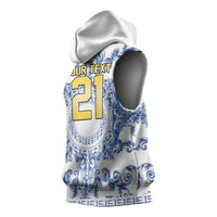 World Football 2026 Italy Custom Sleeveless Hoodie Blue White Baroque Trinacria Edition - Wonder Print Shop