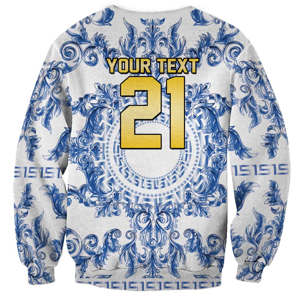 World Football 2026 Italy Custom Sweatshirt Blue White Baroque Trinacria Edition - Wonder Print Shop