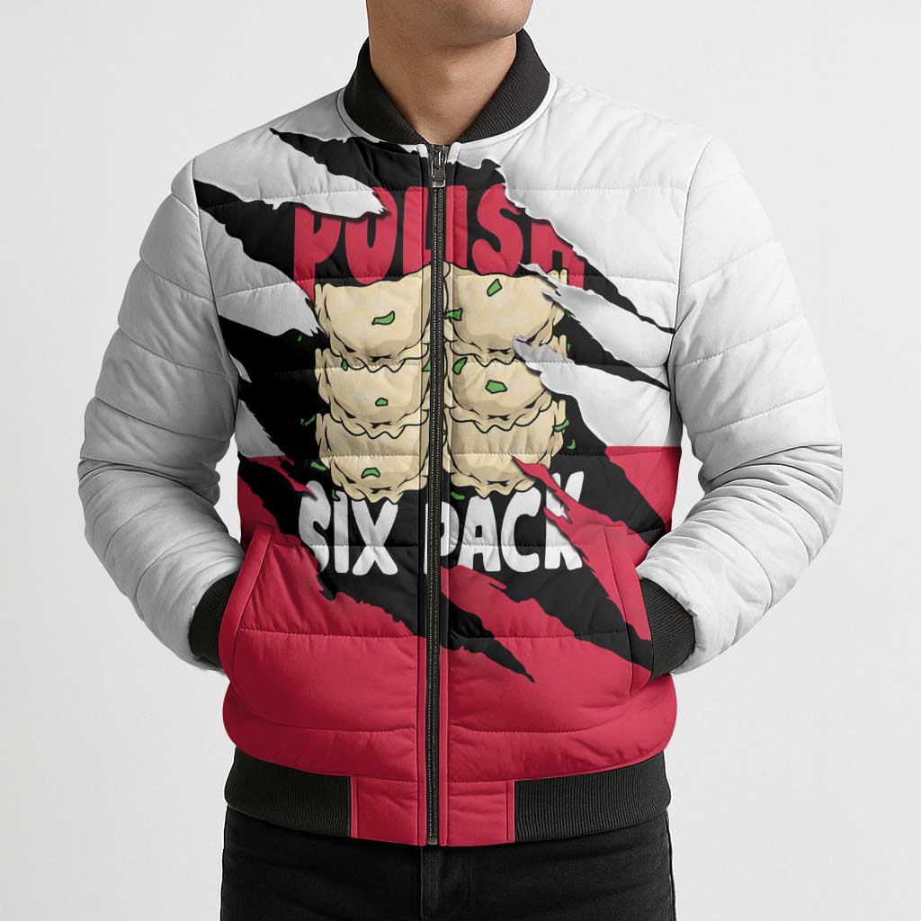 Polish Pierogi Six Pack Bomber Puffer Jacket