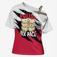 Polish Pierogi Six Pack Cross Shoulder Shirt