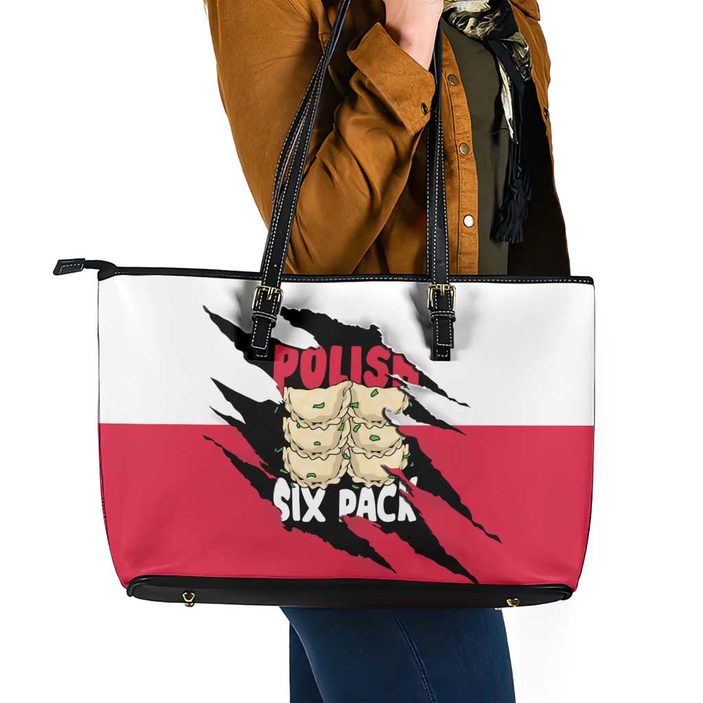 Polish Pierogi Six Pack Leather Tote Bag
