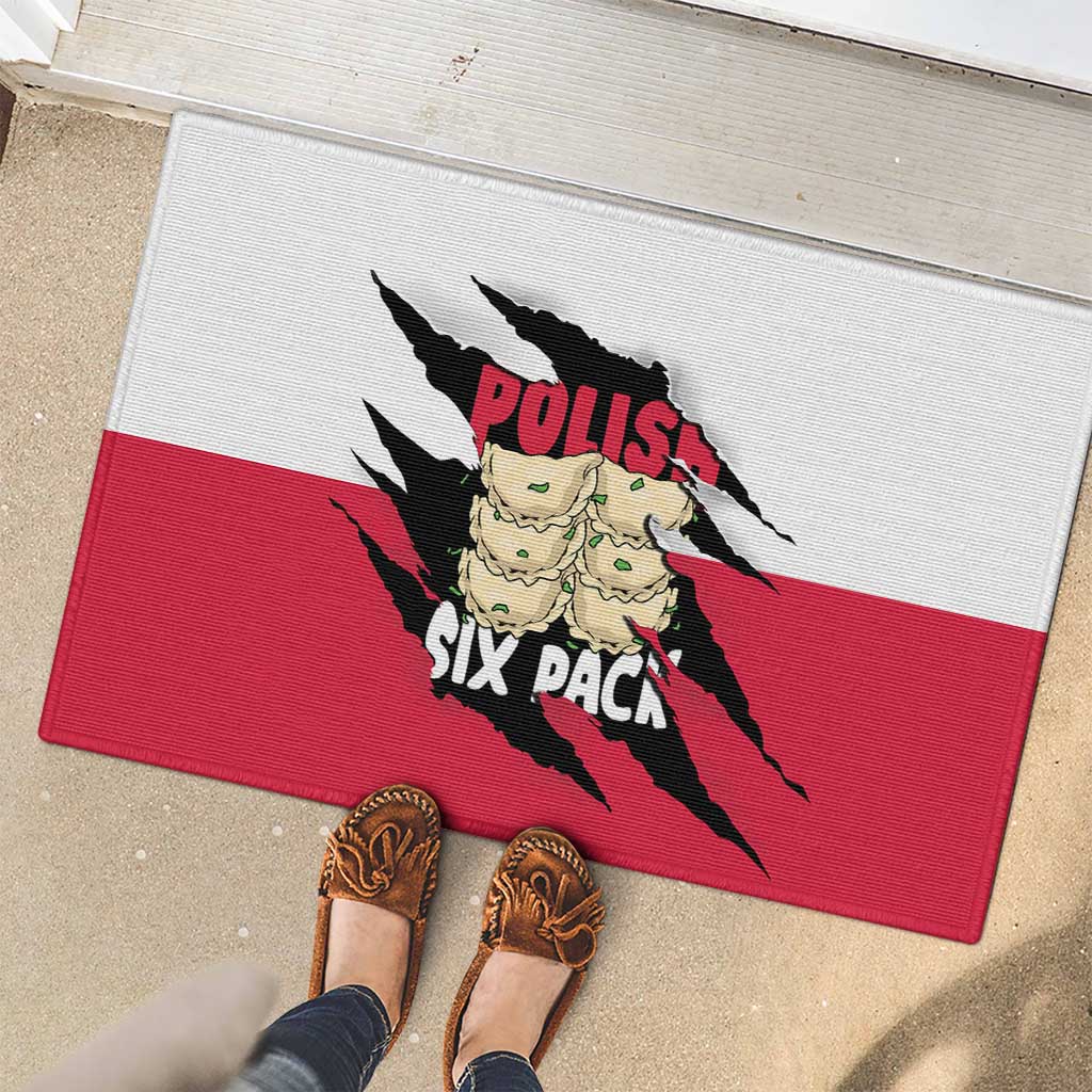Polish Pierogi Six Pack Rubber Doormat